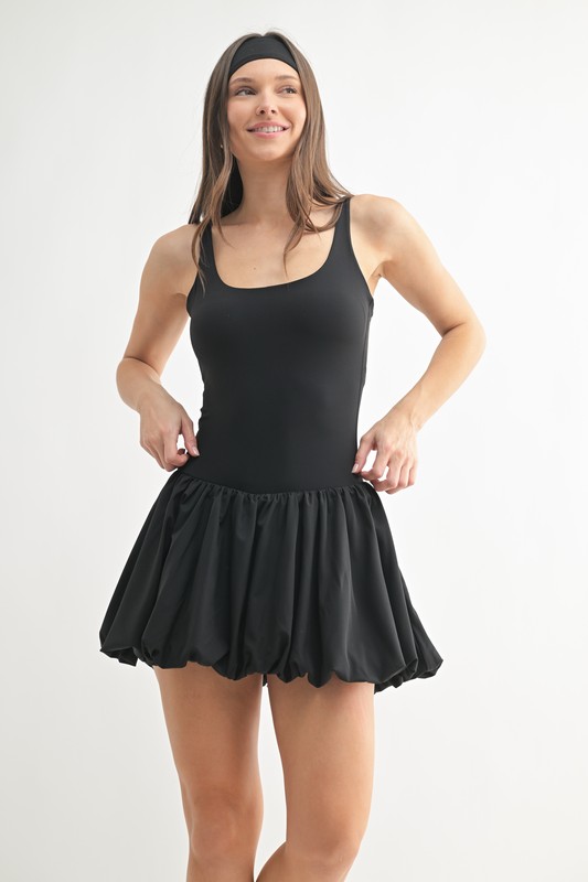 Bubble Active Mini Dress - Black