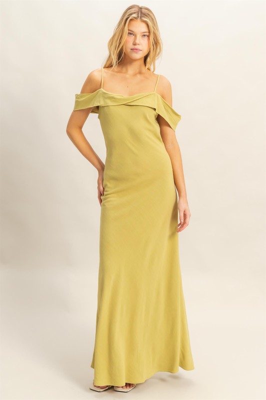 Flattering Fit Cami Maxi Dress - Matcha
