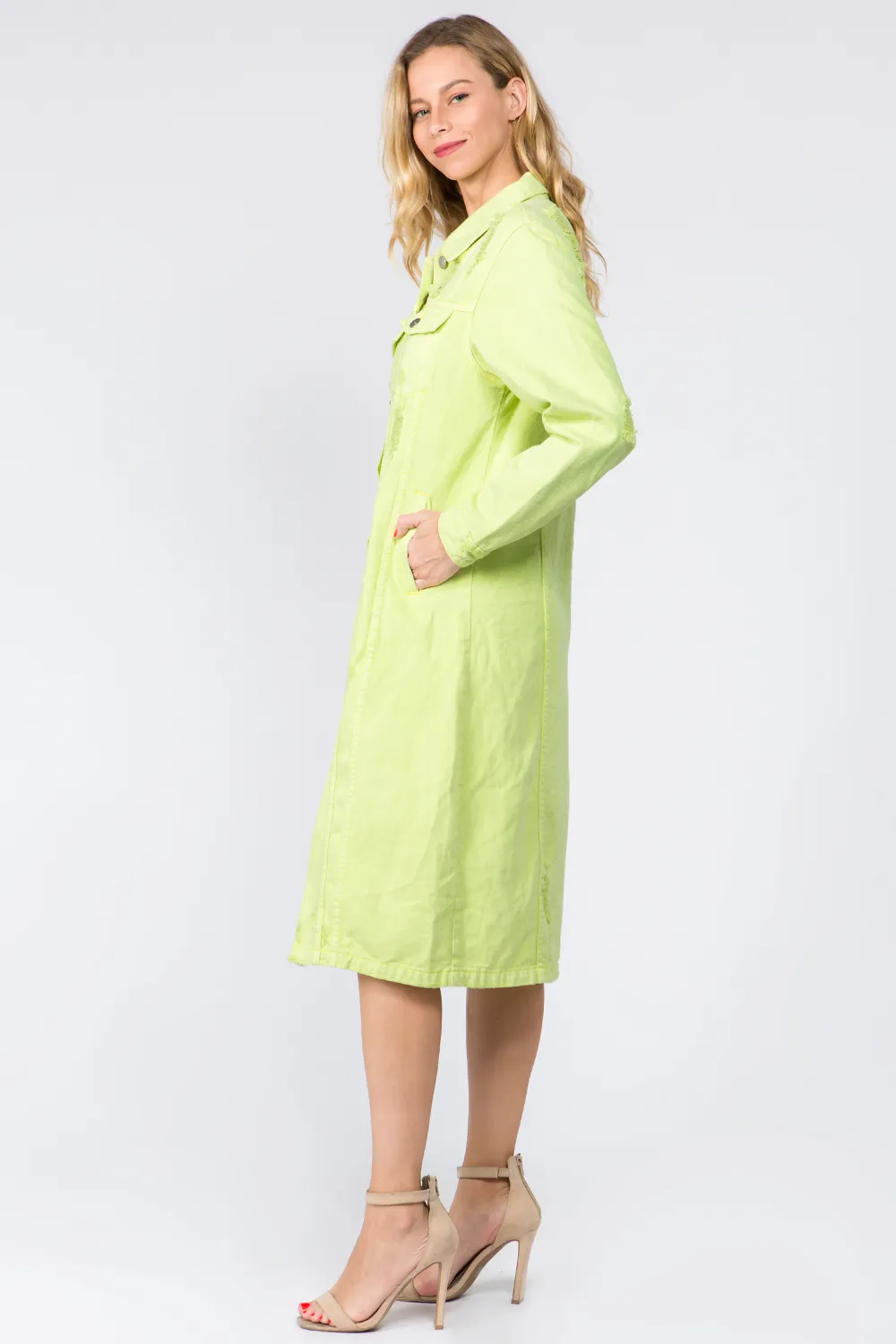 Button-Up-Distressed-Denim-Dress-Lime-3