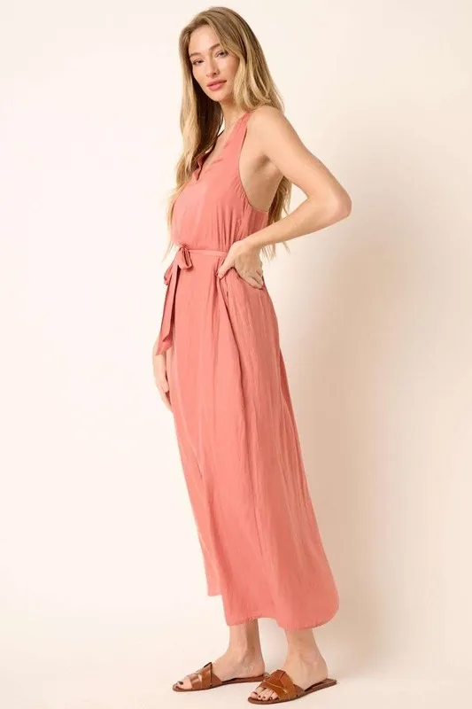 Cross-Back-Belted-V-Neck-Tank-Maxi-Dress-Ginger-3