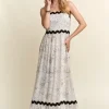 Floral Adjustable Strap Maxi Cami Dress - Ivory