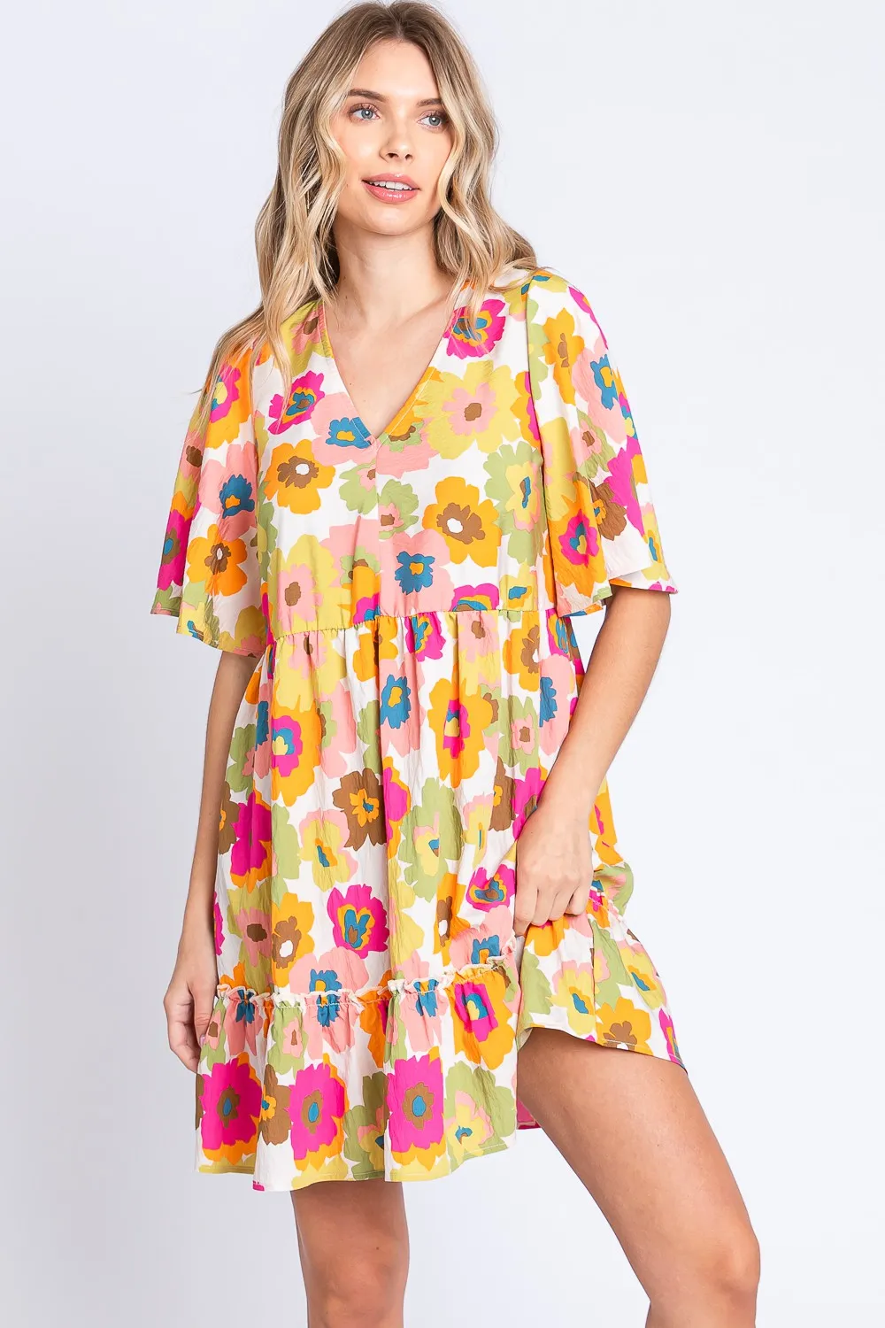 Floral-V-Neck-Ruffle-Hem-Mini-Dress-Floral-1