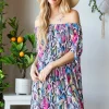 Full Size Off Shoulder Snake Mini Dress - Multi