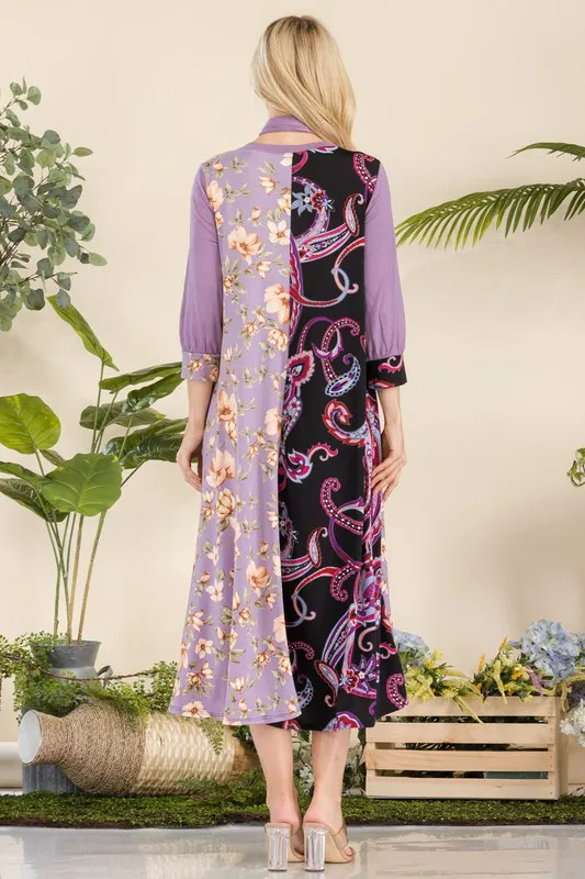 Full-Size-Paisley-And-Floral-Contrast-Tent-Midi-Dress-Plus-Size-Pink-Purple-2
