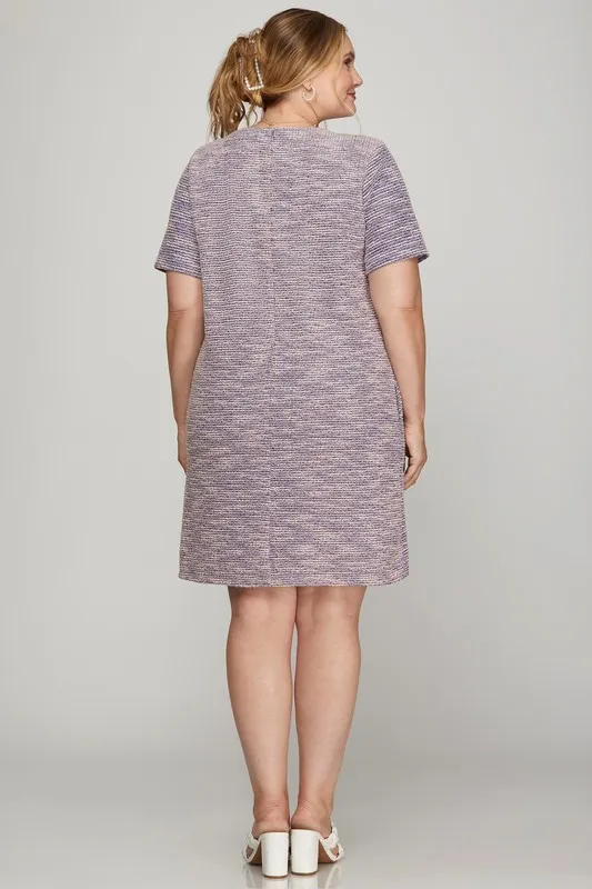 Full-Size-Short-Sleeve-Pearl-Studded-Trim-Knit-Tweed-Dress-Plus-Size-Lilac-3