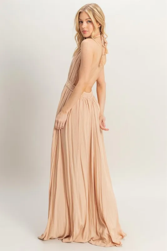 Halter-Neck-Fitted-Waist-Flowy-Maxi-Dress-Camel-4