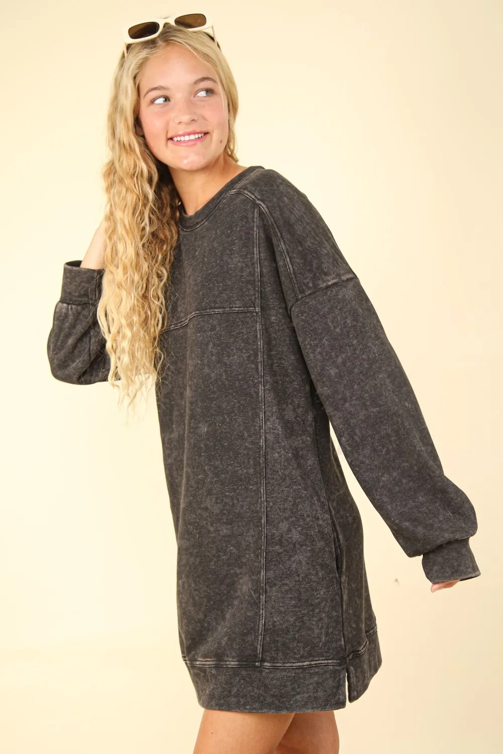 Mineral-Washed-Oversized-Sweatshirt-Mini-Dress-Black-2