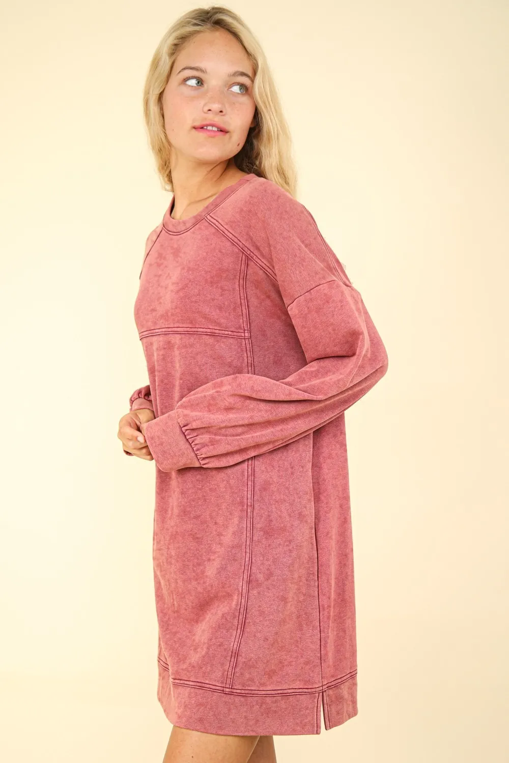 Mineral-Washed-Oversized-Sweatshirt-Mini-Dress-Magenta-3