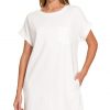Premium Cotton T-Shirts Dress with Pockets - White