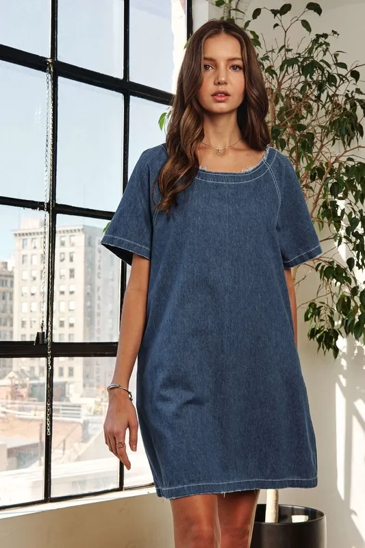 Raw-Hem-Mini-Denim-Dress-with-Pockets-Dark-3