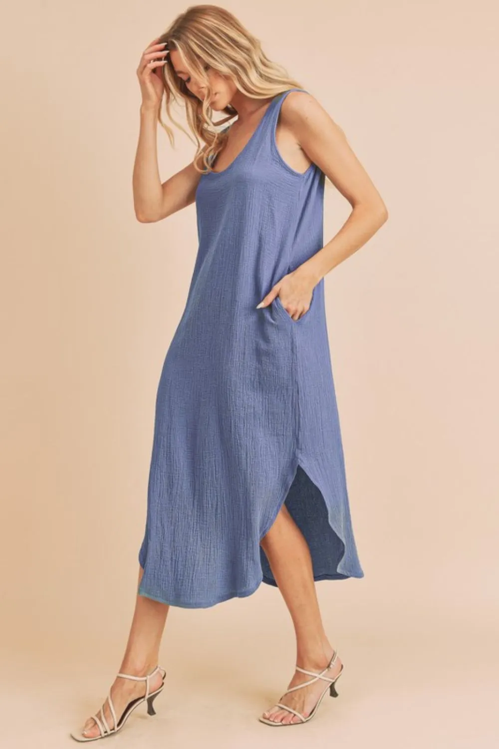 Round-Neck-Midi-Tank-Dress-with-Pockets-Dusty-Blue-2