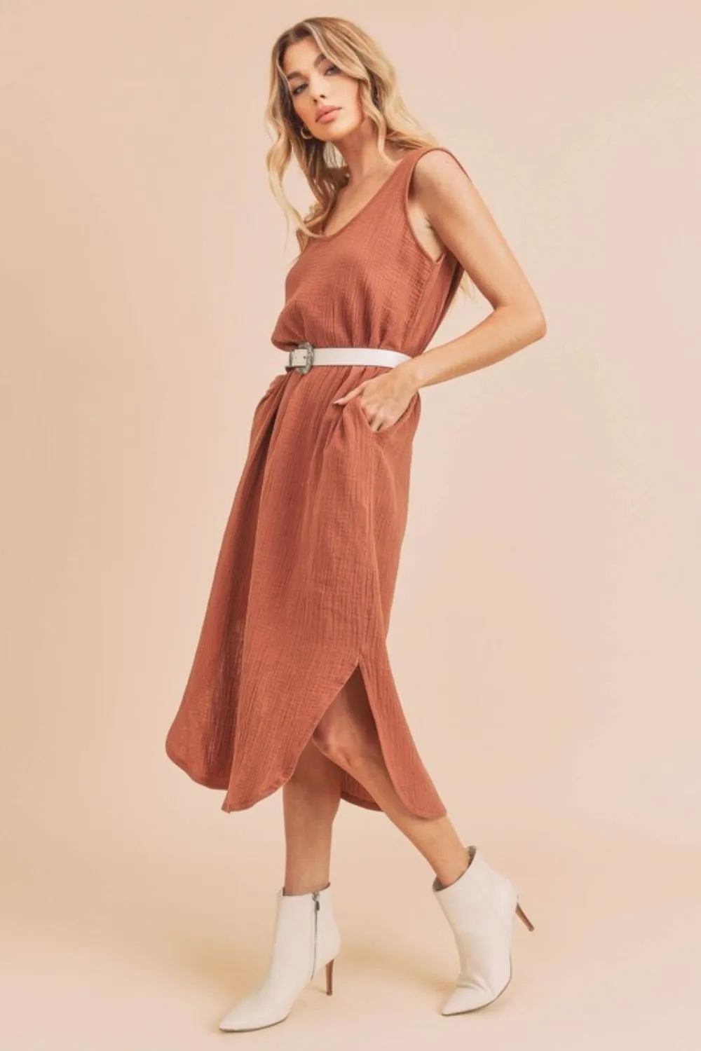 Round-Neck-Midi-Tank-Dress-with-Pockets-Terracotta-2