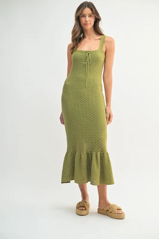 Ruffled-Hem-Sleeveless-Crochet-Knit-Midi-Dress-Dk-Kiwi-3