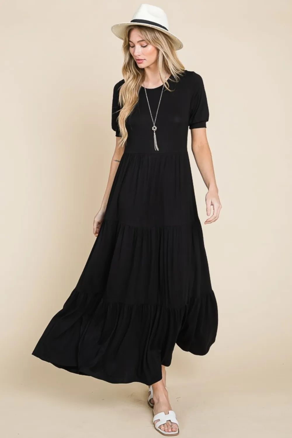 Short-Sleeve-Tiered-Maxi-Dress-Black-3