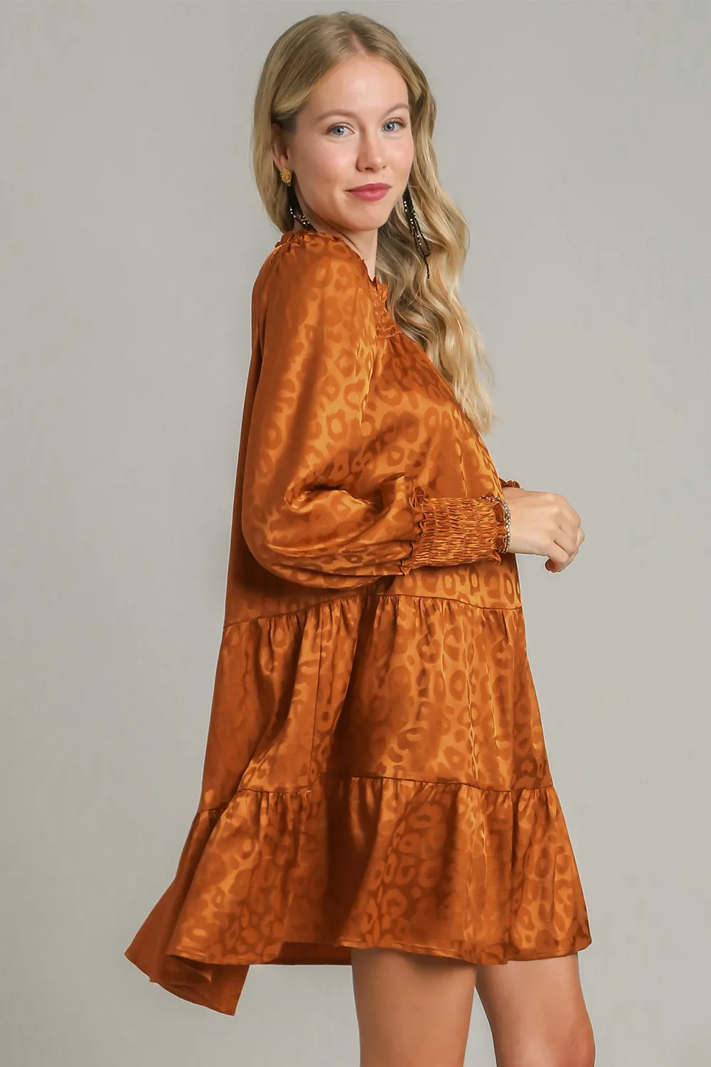 Smocked-Leopard-Long-Sleeve-Tiered-Dress-Copper-3