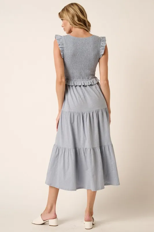 Smocked-Ruffled-Tiered-Midi-Dress-Dusty-Blue-2