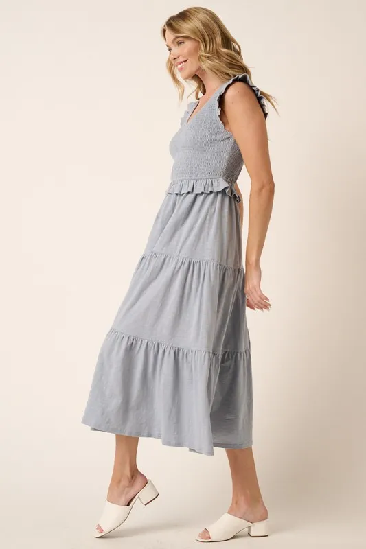 Smocked-Ruffled-Tiered-Midi-Dress-Dusty-Blue-3