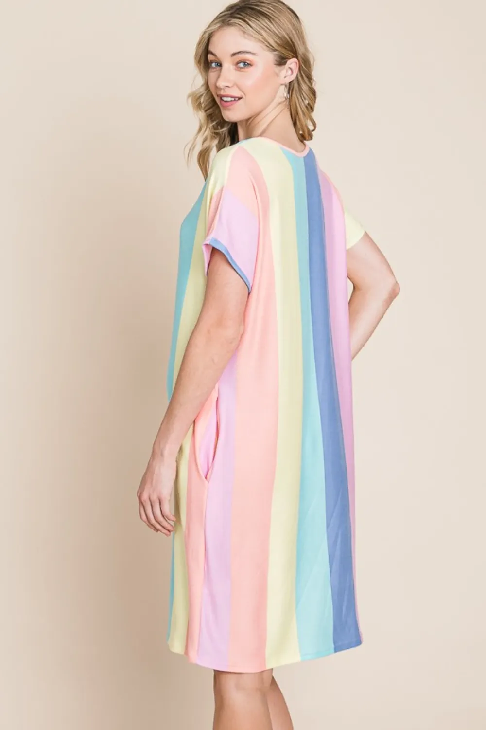 Striped-Short-Sleeve-Dress-with-Pockets-Stripe-2