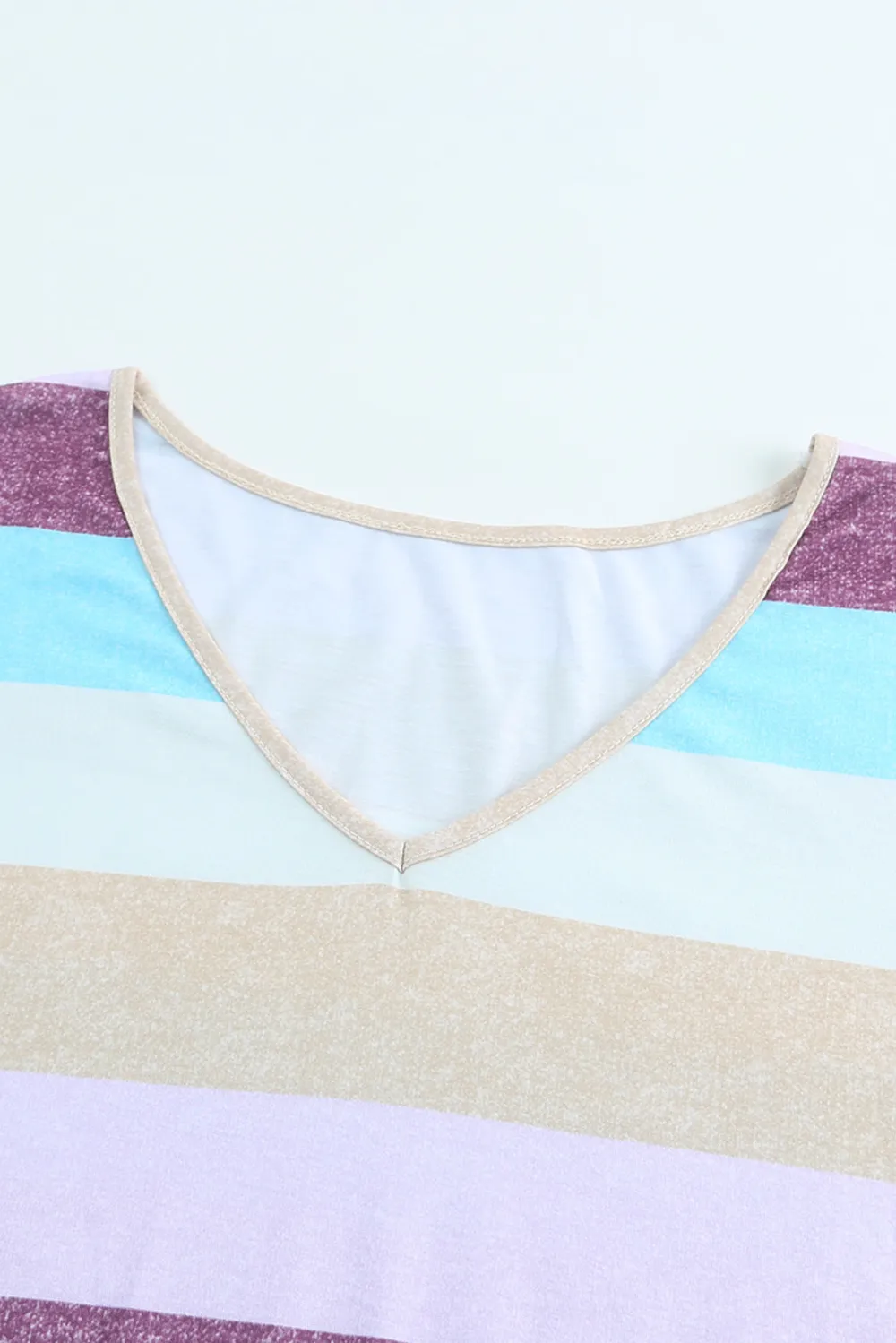 Striped-V-Neck-Curved-Hem-Midi-Dress-Purple-4