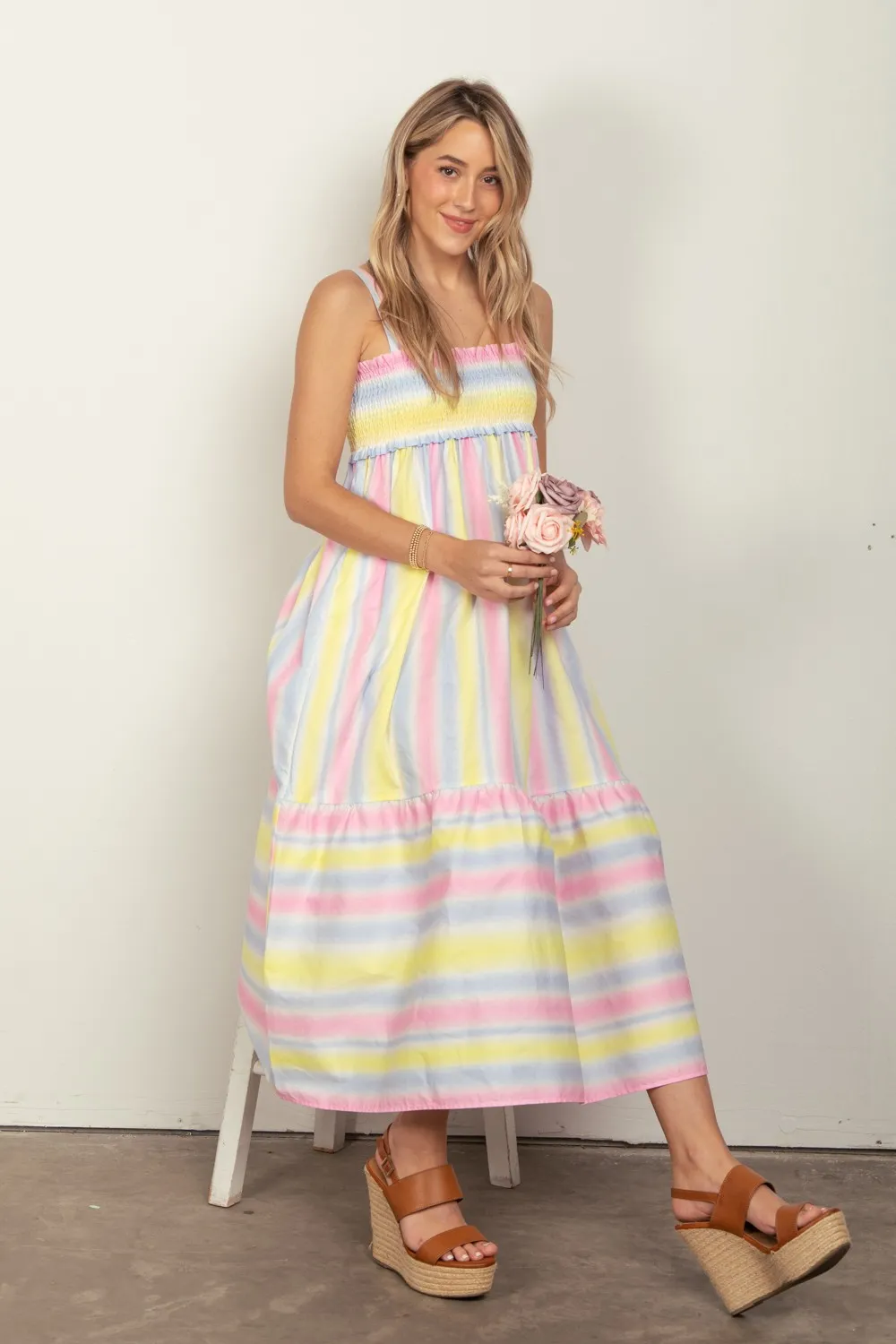 Striped-Woven-Smocked-Midi-Cami-Dress-Pinkcombo-3