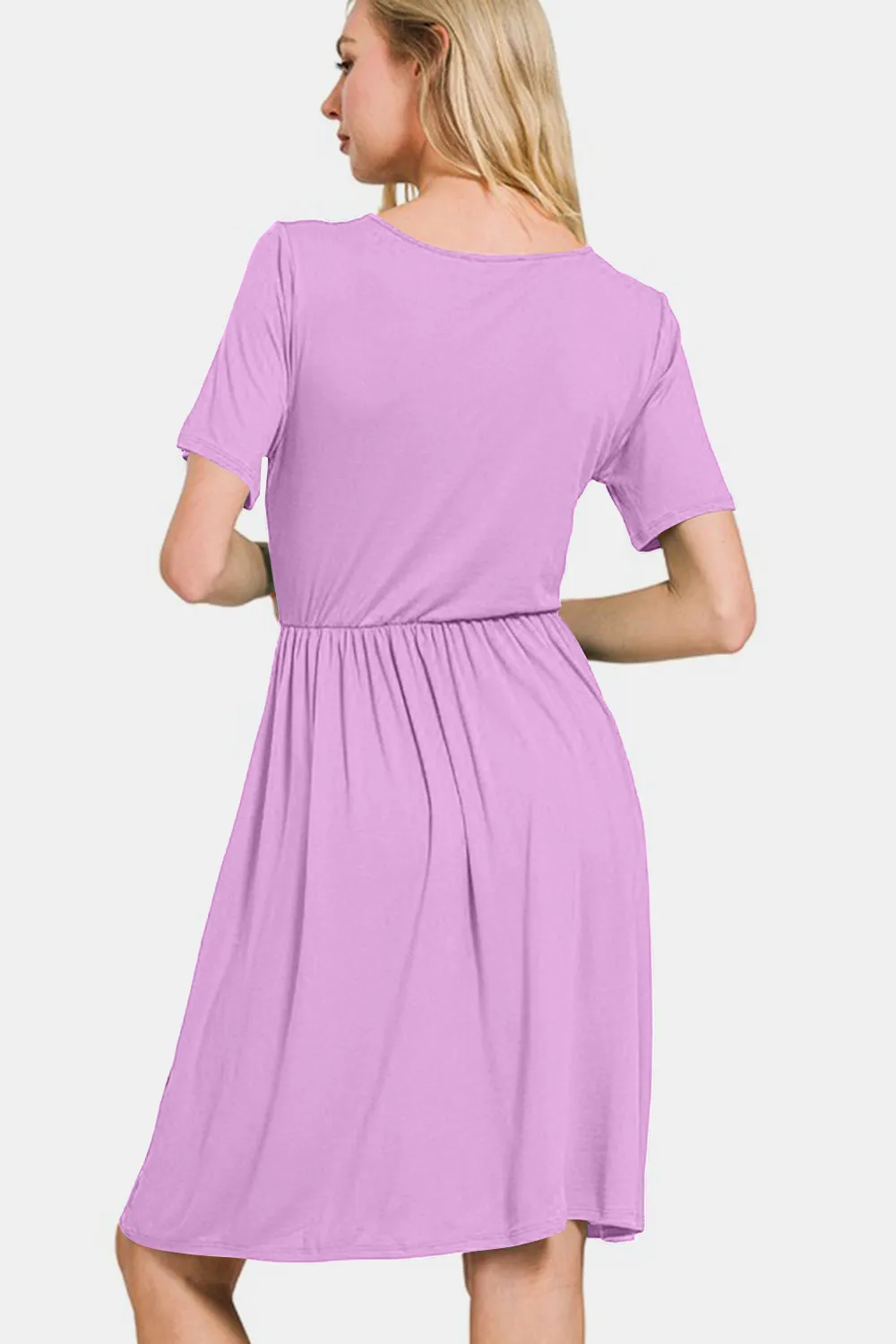 Surplice-Short-Sleeve-Brushed-DTY-Dress-Pink-Purple-2