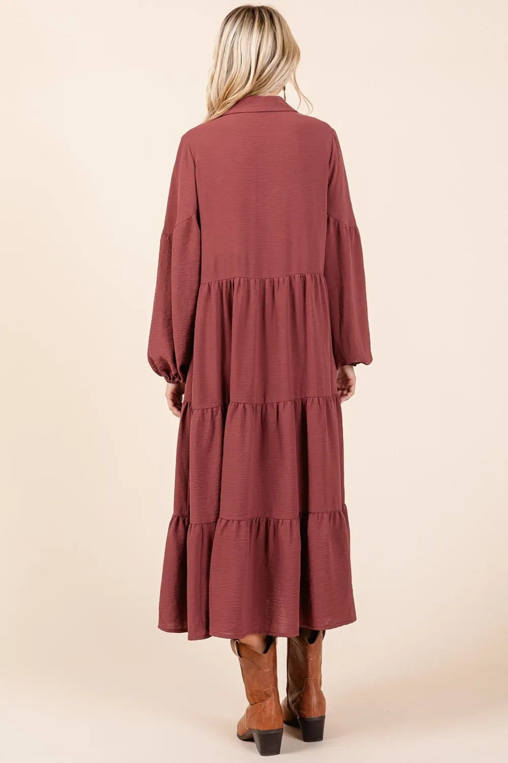 Tiered-Button-Down-Long-Sleeve-Midi-Dress-Sienna-2