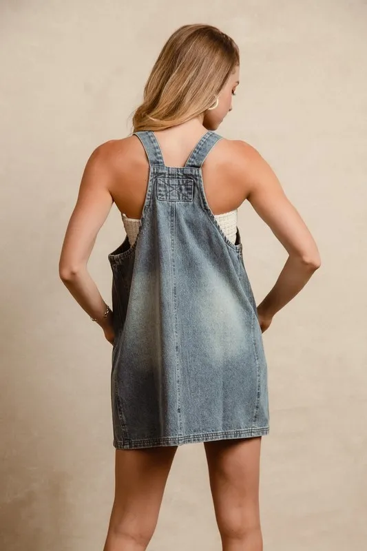 Washed-Adjustable-Strap-Denim-Overall-Dress-Denim-4