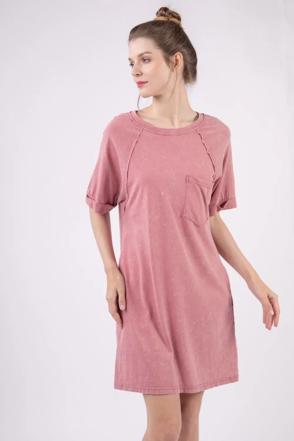 Washed-Round-Neck-Mini-Tee-Dress-Mauve-3
