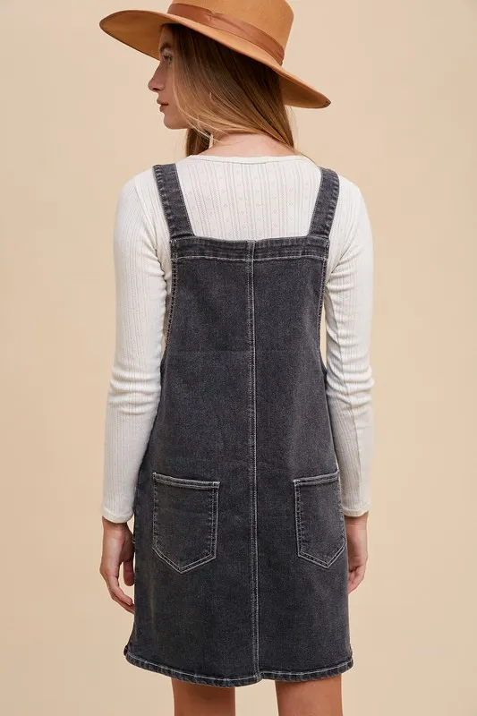 Wide-Strap-Denim-Overall-Dress-with-Pockets-Black-3